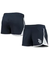 Women's New Era Navy Tampa Bay Rays Stretch French Terry Shorts