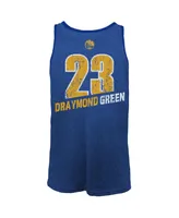 Men's Majestic Threads Draymond Green Royal Golden State Warriors Name and Number Tri-Blend Tank Top