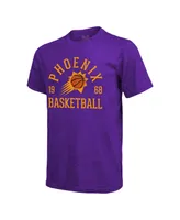 Men's Majestic Threads Heathered Purple Phoenix Suns Ball Hog Tri-Blend T-shirt