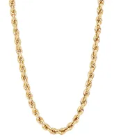 Evergreen Rope Link 22" Chain Necklace in 10k Gold, Created for Macy's