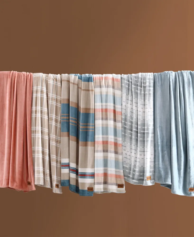 Wrangler Logan Stripe Ultra Soft Plush Blanket