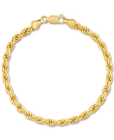 Esquire Men's Jewelry 2-Pc. Set 22" Rope Link Chain Necklace & Matching Bracelet, Created for Macy's