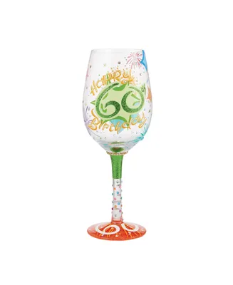 Lolita Happy 60th Birthday Wine Glass, 15 oz