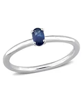 Oval Sapphire (1/3 ct. t.w.) Stackable Ring 10k White Gold