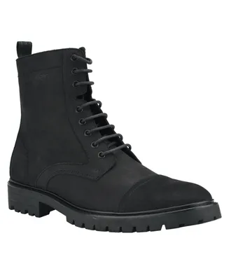 Calvin Klein Men's Lorenzo Lace Up Boots with a Leather Upper