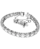 Swarovski Rhodium-Plated Square-Crystal Flex Bracelet