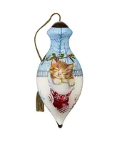 Ne'Qwa Art 7221133 Just Hanging Around Hand-Painted Blown Glass Ornament