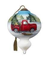 Ne'Qwa Art 7221135 Winter Fun Hand-Painted Blown Glass Ornament