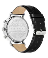 Ted Baker Men's Marteni Chronograph Black Leather Strap Watch 46mm