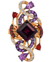 Le Vian Crazy Collection Multi-Gemstone Swirling Statement Ring (8-1/4 ct. t.w.) in 14k Rose Gold