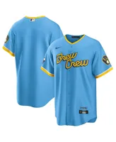 Men's Nike Powder Blue Milwaukee Brewers City Connect Replica Team Jersey