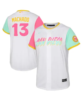 Toddler Boys and Girls Nike Manny Machado White San Diego Padres City Connect Replica Player Jersey