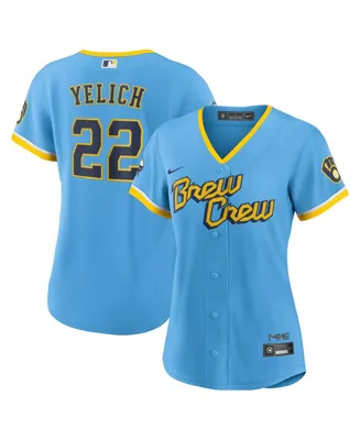 Women's Nike Christian Yelich Powder Blue Milwaukee Brewers City Connect Replica Player Jersey