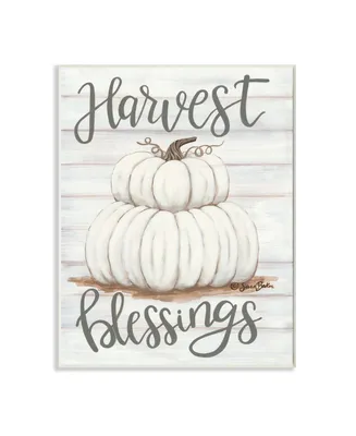 Stupell Industries Farm Fresh Harvest Blessing Sign White Pumpkins Art, 10" x 15" - Multi