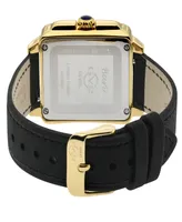 Gevril Women's Bari Enamel Swiss Quartz Italian Leather Strap Watch 34mm