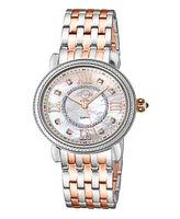 Gevril Women's Marsala Swiss Quartz Two-Tone Stainless Steel Bracelet Watch 37mm - Silver