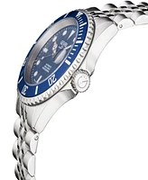 Gevril Men's Wall Street Swiss Automatic Silver-Tone Stainless Steel Bracelet Watch 43mm