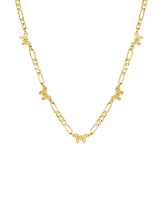 And Now This Figaro Butterfly Chain Necklace