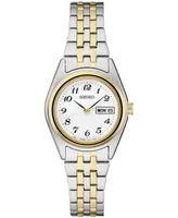 Seiko Women's Analog Essentials Two-Tone Stainless Steel Bracelet Watch 25mm