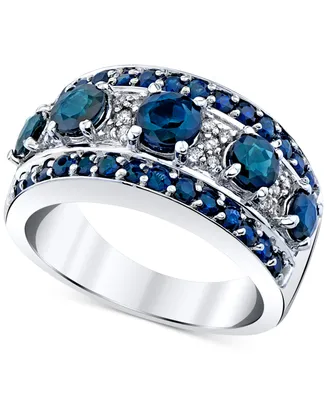 Sapphire (2-5/8 ct. t.w.) & Diamond (1/6 ct. t.w.) Ring in 14k White Gold