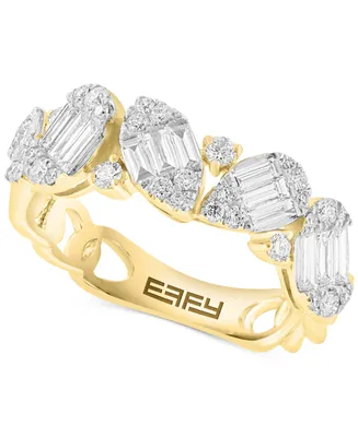 Effy Diamond Multi-Cluster Statement Ring (1 ct. t.w.) in 14k Yellow Gold