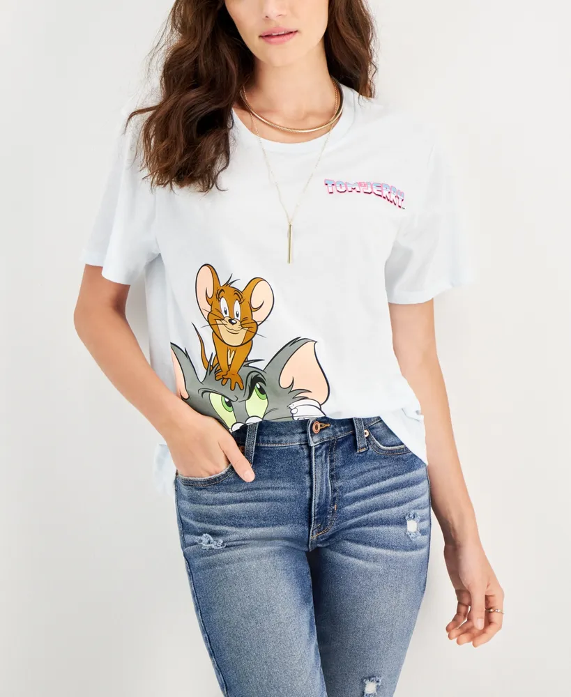 Love Tribe Juniors' Tom & Jerry Graphic T-Shirt
