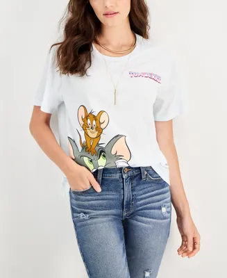 Love Tribe Juniors' Tom & Jerry Graphic T-Shirt