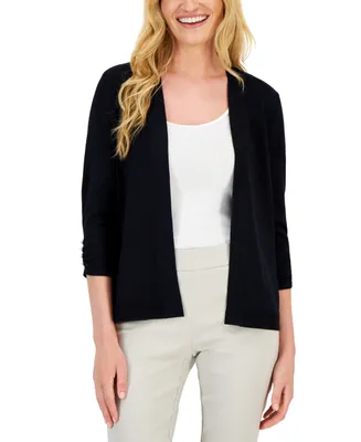 Jm Collection Petite Stud-Cuff Cardigan, Created for Macy's