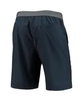 Men's Columbia Heathered Navy North Carolina Tar Heels Twisted Creek Omni-Shield Shorts