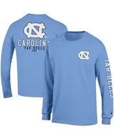 Men's Champion Carolina North Tar Heels Team Stack Long Sleeve T-shirt