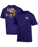 Men's Champion Purple Lsu Tigers Stack 2-Hit T-shirt