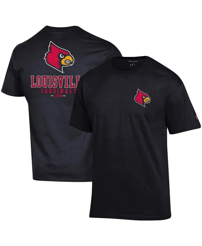 Men's Champion Black Louisville Cardinals Stack 2-Hit T-shirt