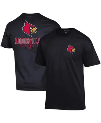 Men's Champion Black Louisville Cardinals Stack 2-Hit T-shirt