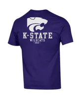 Men's Champion Purple Kansas State Wildcats Stack 2-Hit T-shirt