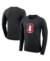 Men's Nike Black Stanford Cardinal School Logo Legend Performance Long Sleeve T-shirt