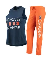 Women's Concepts Sport Orange and Navy Syracuse Orange Tank Top and Pants Sleep Set