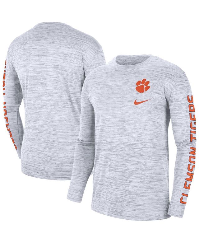 Men's Nike White Clemson Tigers Velocity Legend Team Performance Long Sleeve T-shirt