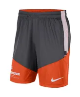 Men's Nike Anthracite and Orange Clemson Tigers Team Performance Knit Shorts