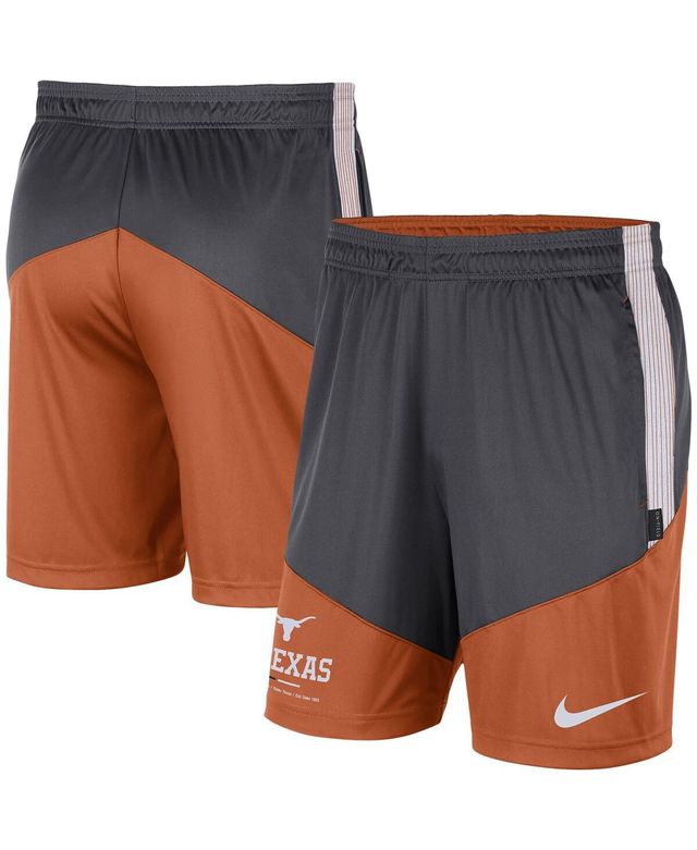 Men's Nike Gray and Texas Orange Longhorns Team Performance Knit Shorts