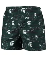 Men's Foco Green Michigan State Spartans Island Palm Swim Trunks