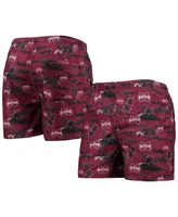 Men's Foco Maroon Mississippi State Bulldogs Island Palm Swim Trunks