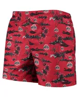 Men's Foco Scarlet Ohio State Buckeyes Island Palm Swim Trunks