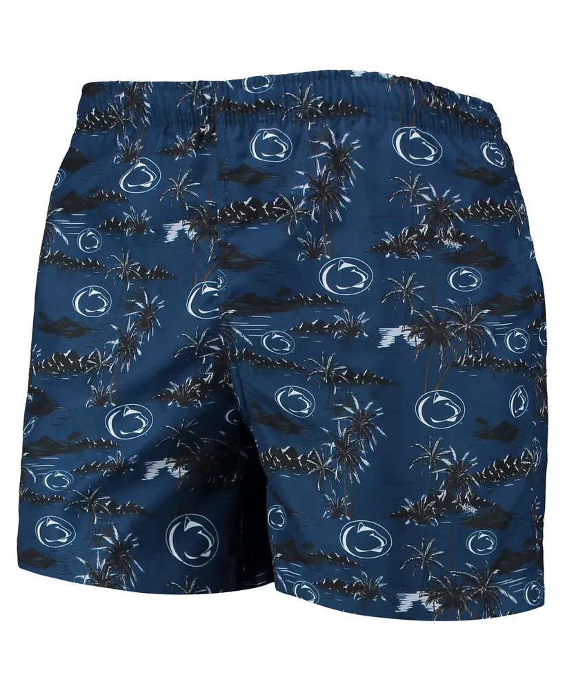 Men's Foco Navy Penn State Nittany Lions Island Palm Swim Trunks