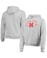 Men's League Collegiate Wear Heathered Gray Nebraska Huskers Seal Neuvo Essential Fleece Pullover Hoodie