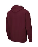 Men's Colosseum Maroon Mississippi State Bulldogs Big and Tall Full-Zip Hoodie