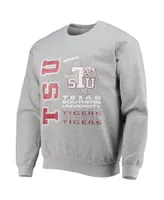 Men's Tones of Melanin Heathered Gray Texas Southern Tigers Pullover Sweatshirt