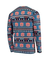 Men's Concepts Sport Navy Auburn Tigers Ugly Sweater Knit Long Sleeve Top and Pant Set