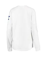 Women's Pressbox White West Virginia Mountaineers Edith Long Sleeve T-shirt
