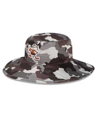 Men's New Era Camo Cleveland Browns 2022 Nfl Training Camp Official Historic Logo Panama Bucket Hat