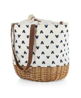 Mickey Mouse Silhouette Coronado Canvas and Willow Basket Tote